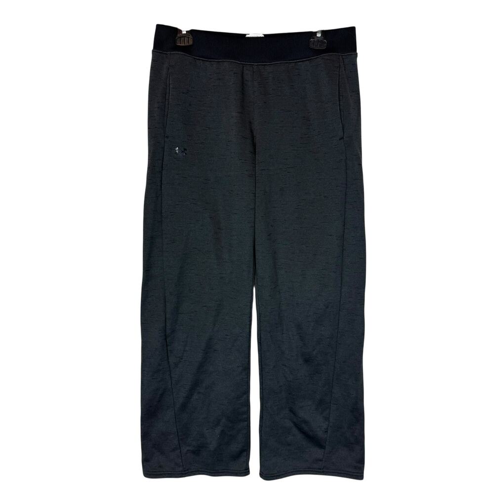 Under Armour Sweatpants Womens Medium Gray Logo Fleece Lined Loose Fit Coldwear‎